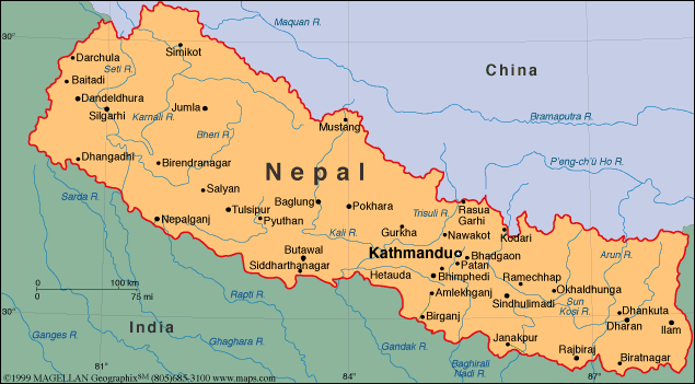 Nepalin Kartta